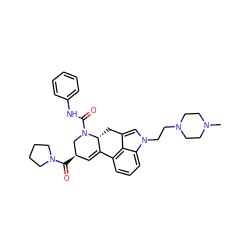 CN1CCN(CCn2cc3c4c(cccc42)C2=C[C@@H](C(=O)N4CCCC4)CN(C(=O)Nc4ccccc4)[C@@H]2C3)CC1 ZINC000072176980