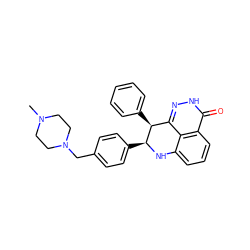 CN1CCN(Cc2ccc([C@@H]3Nc4cccc5c(=O)[nH]nc(c45)[C@@H]3c3ccccc3)cc2)CC1 ZINC000118618107