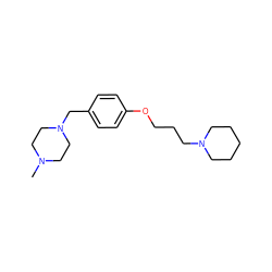 CN1CCN(Cc2ccc(OCCCN3CCCCC3)cc2)CC1 ZINC000022930305