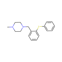 CN1CCN(Cc2ccccc2Sc2ccccc2)CC1 ZINC000019802183