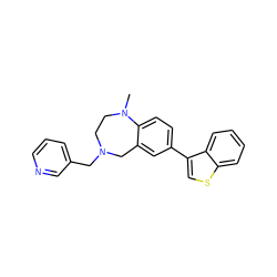 CN1CCN(Cc2cccnc2)Cc2cc(-c3csc4ccccc34)ccc21 ZINC000473128622