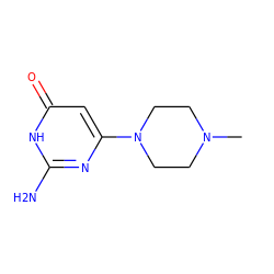 CN1CCN(c2cc(=O)[nH]c(N)n2)CC1 ZINC000040429611