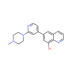 CN1CCN(c2cc(-c3cc(O)c4ncccc4c3)ccn2)CC1 ZINC000036380974