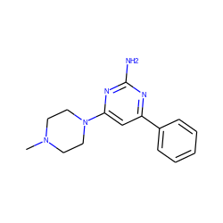 CN1CCN(c2cc(-c3ccccc3)nc(N)n2)CC1 ZINC000036139575