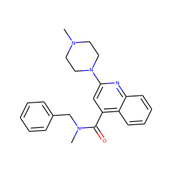 CN1CCN(c2cc(C(=O)N(C)Cc3ccccc3)c3ccccc3n2)CC1 ZINC000013644338