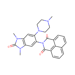 CN1CCN(c2cc3c(cc2N2C(=O)c4cccc5cccc(c45)C2=O)n(C)c(=O)n3C)CC1 ZINC001772583908