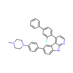 CN1CCN(c2ccc(-c3ccc4[nH]c5nccc(-c6ccc(-c7ccccc7)cc6F)c5c4c3)cc2)CC1 ZINC000147311841