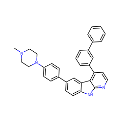 CN1CCN(c2ccc(-c3ccc4[nH]c5nccc(-c6cccc(-c7ccccc7)c6)c5c4c3)cc2)CC1 ZINC000147248436