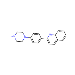 CN1CCN(c2ccc(-c3ccc4ccccc4n3)cc2)CC1 ZINC000004051039