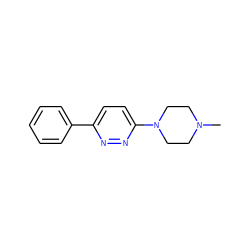 CN1CCN(c2ccc(-c3ccccc3)nn2)CC1 ZINC000013777200