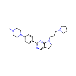 CN1CCN(c2ccc(-c3ncc4c(n3)N(CCCN3CCCC3)CC4)cc2)CC1 ZINC000198989602