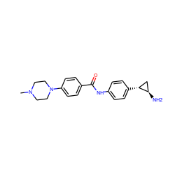 CN1CCN(c2ccc(C(=O)Nc3ccc([C@@H]4C[C@H]4N)cc3)cc2)CC1 ZINC000219668641