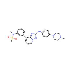 CN1CCN(c2ccc(Nc3nc4c(-c5cccc(N(C)S(C)(=O)=O)c5)cccn4n3)cc2)CC1 ZINC000142893530