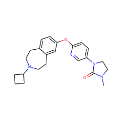 CN1CCN(c2ccc(Oc3ccc4c(c3)CCN(C3CCC3)CC4)nc2)C1=O ZINC000036400496