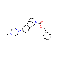 CN1CCN(c2ccc3c(c2)[C@@H]2CCN(C(=O)OCc4ccccc4)[C@@H]3C2)CC1 ZINC001772626100