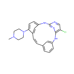 CN1CCN(c2ccc3cc2ccc2cccc(c2)[nH]c2nc(ncc2Cl)[nH]3)CC1 ZINC000073198470