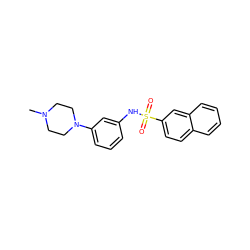 CN1CCN(c2cccc(NS(=O)(=O)c3ccc4ccccc4c3)c2)CC1 ZINC000058590812