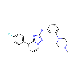 CN1CCN(c2cccc(Nc3nc4c(-c5ccc(F)cc5)cccn4n3)c2)CC1 ZINC000084669334