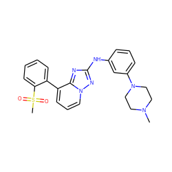 CN1CCN(c2cccc(Nc3nc4c(-c5ccccc5S(C)(=O)=O)cccn4n3)c2)CC1 ZINC000148202693