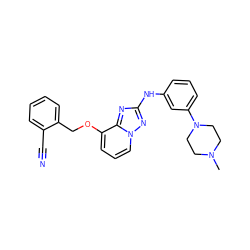 CN1CCN(c2cccc(Nc3nc4c(OCc5ccccc5C#N)cccn4n3)c2)CC1 ZINC000096169768