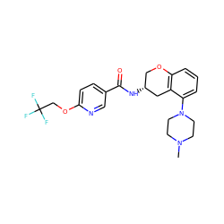 CN1CCN(c2cccc3c2C[C@H](NC(=O)c2ccc(OCC(F)(F)F)nc2)CO3)CC1 ZINC000084690599