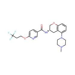 CN1CCN(c2cccc3c2C[C@H](NC(=O)c2ccc(OCCC(F)(F)F)nc2)CO3)CC1 ZINC000084690600