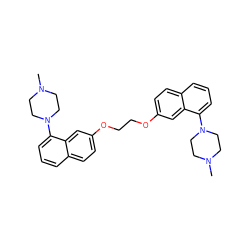 CN1CCN(c2cccc3ccc(OCCOc4ccc5cccc(N6CCN(C)CC6)c5c4)cc23)CC1 ZINC000029212591