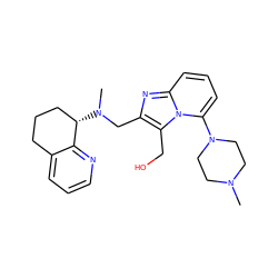 CN1CCN(c2cccc3nc(CN(C)[C@H]4CCCc5cccnc54)c(CO)n23)CC1 ZINC000034642268