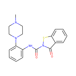 CN1CCN(c2ccccc2NC(=O)n2sc3ccccc3c2=O)CC1 ZINC000169311122