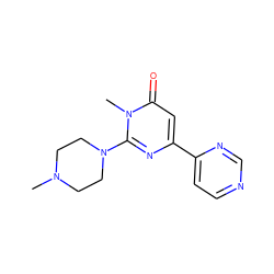 CN1CCN(c2nc(-c3ccncn3)cc(=O)n2C)CC1 ZINC000200688720