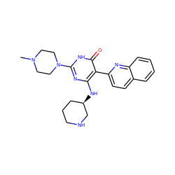 CN1CCN(c2nc(N[C@@H]3CCCNC3)c(-c3ccc4ccccc4n3)c(=O)[nH]2)CC1 ZINC000221551190