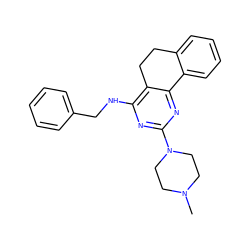 CN1CCN(c2nc(NCc3ccccc3)c3c(n2)-c2ccccc2CC3)CC1 ZINC000653771402