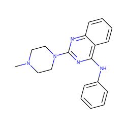 CN1CCN(c2nc(Nc3ccccc3)c3ccccc3n2)CC1 ZINC000040402198