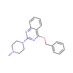 CN1CCN(c2nc(OCc3ccccc3)c3ccccc3n2)CC1 ZINC000033895922