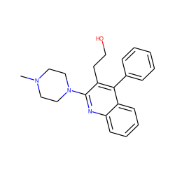 CN1CCN(c2nc3ccccc3c(-c3ccccc3)c2CCO)CC1 ZINC000013797092