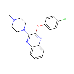 CN1CCN(c2nc3ccccc3nc2Oc2ccc(Cl)cc2)CC1 ZINC000029053125