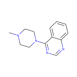 CN1CCN(c2ncnc3ccccc23)CC1 ZINC000003086695