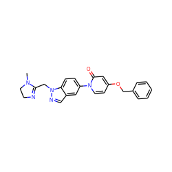 CN1CCN=C1Cn1ncc2cc(-n3ccc(OCc4ccccc4)cc3=O)ccc21 ZINC000064573390