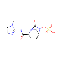 CN1CCN=C1NC(=O)[C@@H]1CC[C@@H]2CN1C(=O)N2OS(=O)(=O)O ZINC000096168640