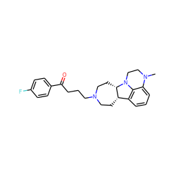 CN1CCN2c3c(cccc31)[C@@H]1CCN(CCCC(=O)c3ccc(F)cc3)CC[C@@H]12 ZINC000169309796