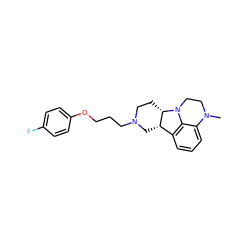 CN1CCN2c3c(cccc31)[C@@H]1CN(CCCOc3ccc(F)cc3)CC[C@@H]12 ZINC000140847104