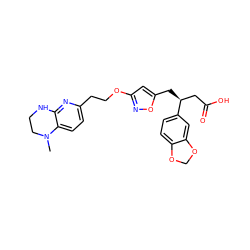 CN1CCNc2nc(CCOc3cc(C[C@@H](CC(=O)O)c4ccc5c(c4)OCO5)on3)ccc21 ZINC000034074684