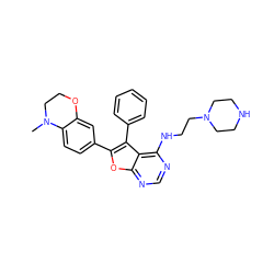 CN1CCOc2cc(-c3oc4ncnc(NCCN5CCNCC5)c4c3-c3ccccc3)ccc21 ZINC000028879257