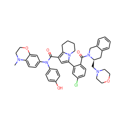 CN1CCOc2cc(N(C(=O)c3cc(-c4cc(Cl)ccc4C(=O)N4Cc5ccccc5C[C@H]4CN4CCOCC4)n4c3CCCC4)c3ccc(O)cc3)ccc21 ZINC001772636001