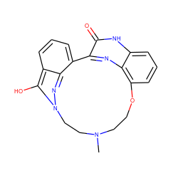 CN1CCOc2cccc3[nH]c(=O)c(nc23)-c2cccc3c(O)n(nc23)CC1 ZINC000036188418