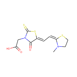 CN1CCS/C1=C/C=C1\SC(=S)N(CC(=O)O)C1=O ZINC000004013581