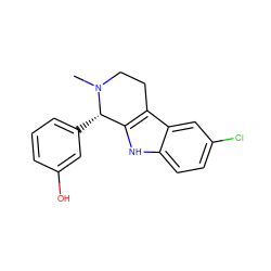 CN1CCc2c([nH]c3ccc(Cl)cc23)[C@@H]1c1cccc(O)c1 ZINC000049802863