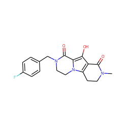 CN1CCc2c(c(O)c3n2CCN(Cc2ccc(F)cc2)C3=O)C1=O ZINC000028826624