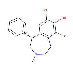 CN1CCc2c(cc(O)c(O)c2Br)[C@@H](c2ccccc2)C1 ZINC000013447139