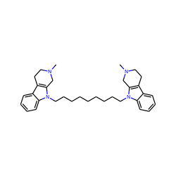 CN1CCc2c(n(CCCCCCCCCn3c4c(c5ccccc53)CCN(C)C4)c3ccccc23)C1 ZINC000049109807